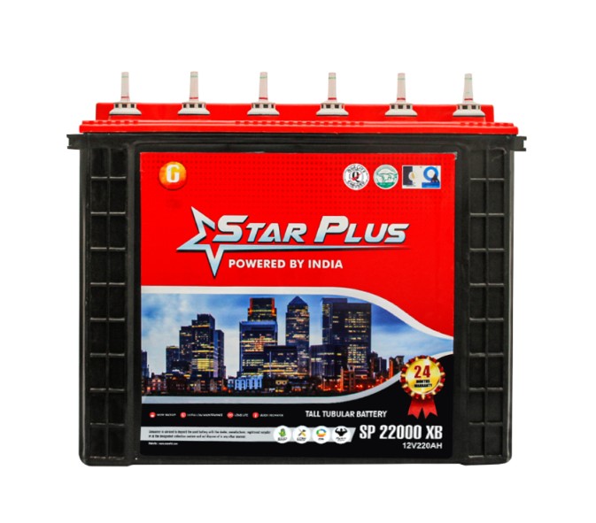 220AH 12V STARPLUS Tall Tubular Batteries (Original)