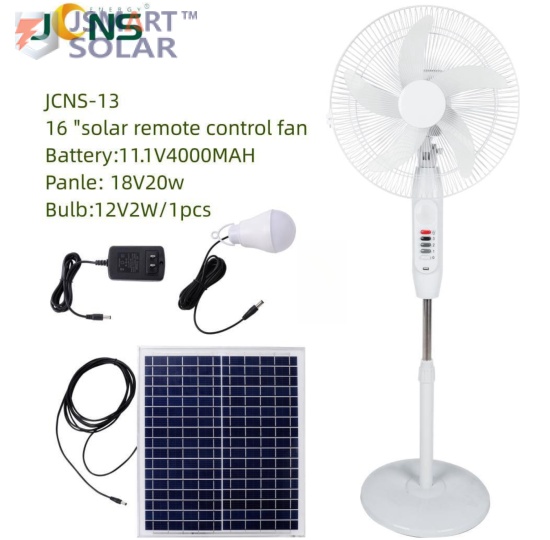 JCNC- AC/DC 16INCH STANDING SOLAR FAN